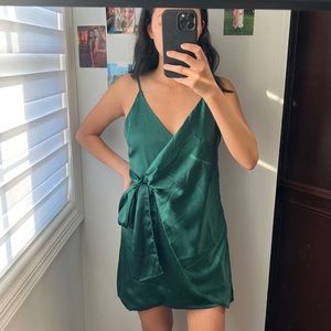 Showpo Emerald Green Slip Dress